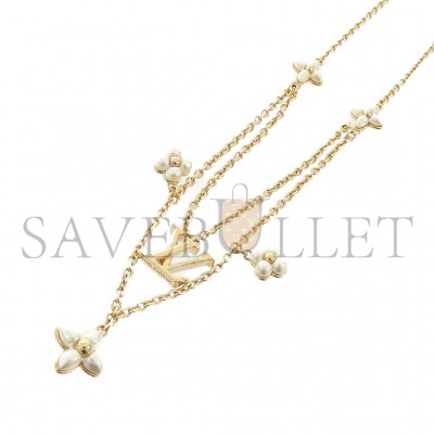 LOUIS VUITTON LV FLORAGRAM MONOGRAM NECKLACE M00981